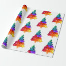 Search for rainbow christmas tree wrapping paper Colourful