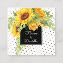 Search for sunflower business cards Florist