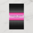 Search for pink shiny metallic business cards Steel
