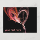 Search for fractal heart postcards Pink