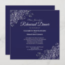 Search for silver rehearsal dinner invitations Elegant