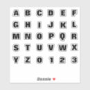 Search for alphabet letters stickers English