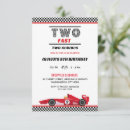 Search for two fast two curious birthday invitations Race car