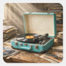 Search for old vintage music sheet stickers Record player