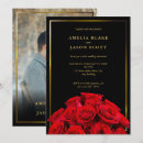 Search for red black gold wedding invitations Minimalist