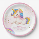 Search for unicorn plates Magical rainbow party