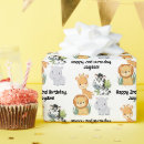 Search for 2nd birthday wrapping paper Jungle animals