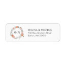 Search for flower wreath return address labels White