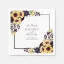 Search for sunflower wedding napkins Botanical