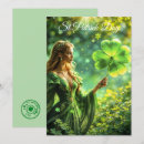 Search for luck on invitations Four leaf clover