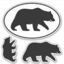 Search for bear oval stickers Wildlife