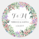 Search for vintage floral wreath stickers Watercolor drawing