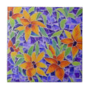 Search for mosaic flower tiles Orange