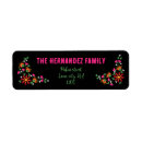 Search for mexican flowers return address labels Embroidery