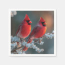 Search for red cardinal napkins Wildlife