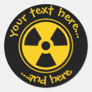 Search for radioactive warning stickers Danger