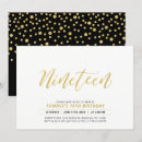 Search for 19th birthday invitations Gold