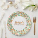 Search for floral baby shower plates Botanical