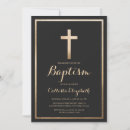 Search for gold foil christening invitations Typography