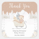 Search for thank you winter baby shower stickers Pine trees