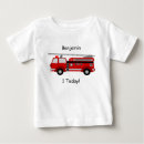 Search for fire truck baby shirts First birthday