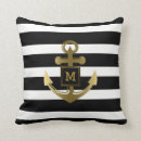 Search for black anchor cushions Black and white
