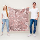 Search for faux rose gold glitter blankets Blush pink