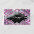 Search for pink zebra business cards Jewellery