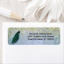 Search for gold peacock return address labels Vintage