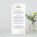 Search for white and gold menus Reception