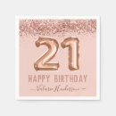 Search for happy 21st birthday napkins Twenty one