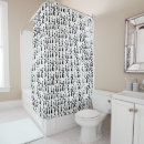 Search for retro atomic pattern shower curtains Black