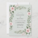 Search for dusty rose and sage wedding invitations Watercolor