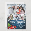 Search for red farm truck christmas cards Rustic