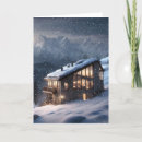 Search for mountain cabin christmas cards Winter