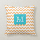 Search for aqua and orange patterns cushions Trendy