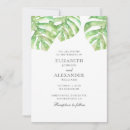 Search for monstera wedding invitations Watercolor