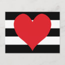 Search for red heart pattern postcards Black