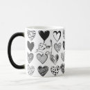 Search for black heart pattern mugs Hearts