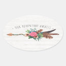 Search for oval wedding stickers Bohemian