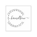 Search for circular rubber stamps Handwritten