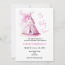 Search for teepee sleepover invitations Pink