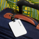 Search for plain white luggage tags Initials