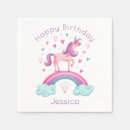 Search for unicorn napkins Rainbow