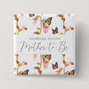 Search for butterflies square badges Pink