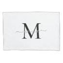 Search for black and white pillowcases Monogrammed