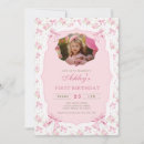 Search for chic 1st birthday invitations Coquette