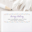 Search for rainbow sprinkles return address labels Bakery