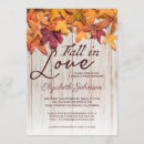 Search for autumn leaves bridal shower invitations Wood