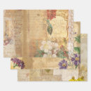 Search for vintage botanical wrapping paper Ephemera